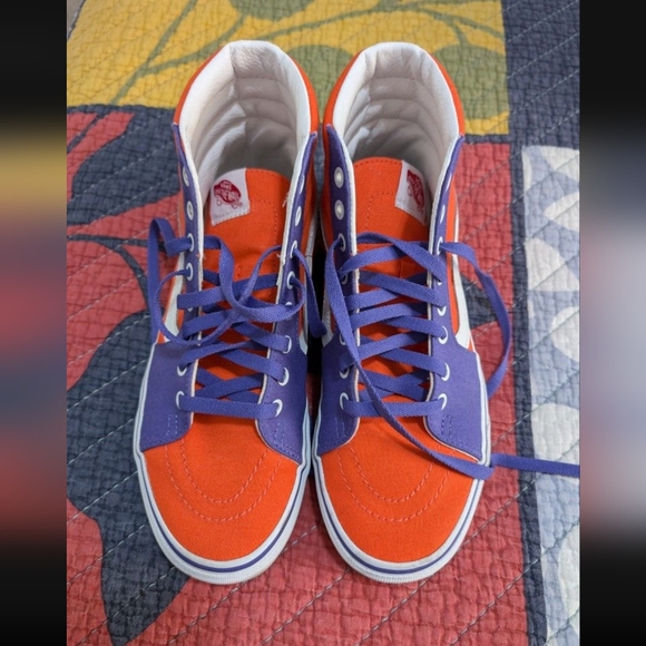 Vans Orange and Purple Sneakers Hi-tops - Picture 1 of 4